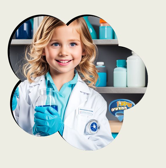 מארז תחפושת מדען חכם לילדים: <br>תחפושת מדען-תחפושת מדענית - שיגעון המדעים -מדע לילדים: ערכות מדע ציוד מעבדה ניסויים לילדים תחפושת מדענית חכמה