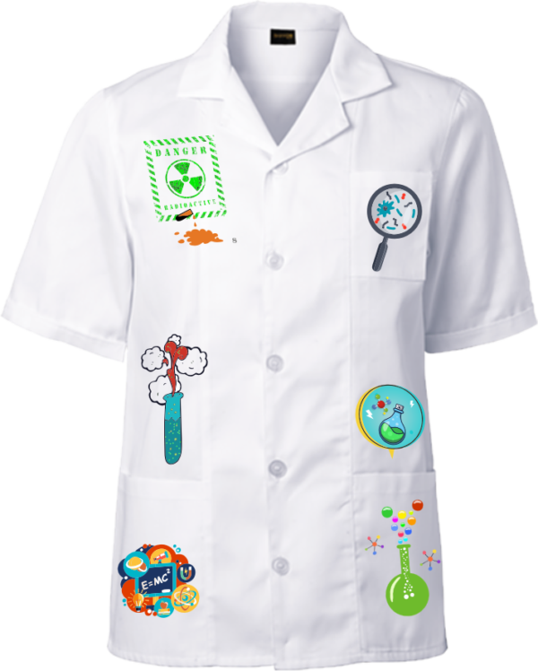 מדבקות גיהוץ אביזרים לתחפושת מדען