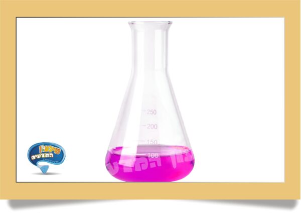 בקבוק ארלנמייר זכוכית - ציוד וכלי מעבדה - שיגעון המדעים -מדע לילדים: ערכות מדע ציוד מעבדה ניסויים לילדים ארלנמייר זכוכית